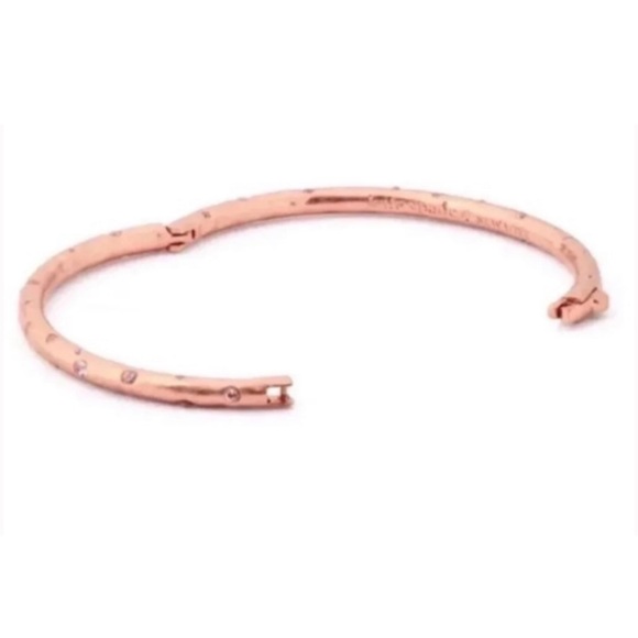 KATE SPADE • Rose Gold Elegant Edge Stone Bangle Bracelet - Picture 3 of 4